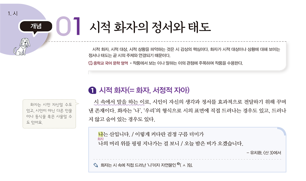 시적 화자의 정서와 태도 이미지